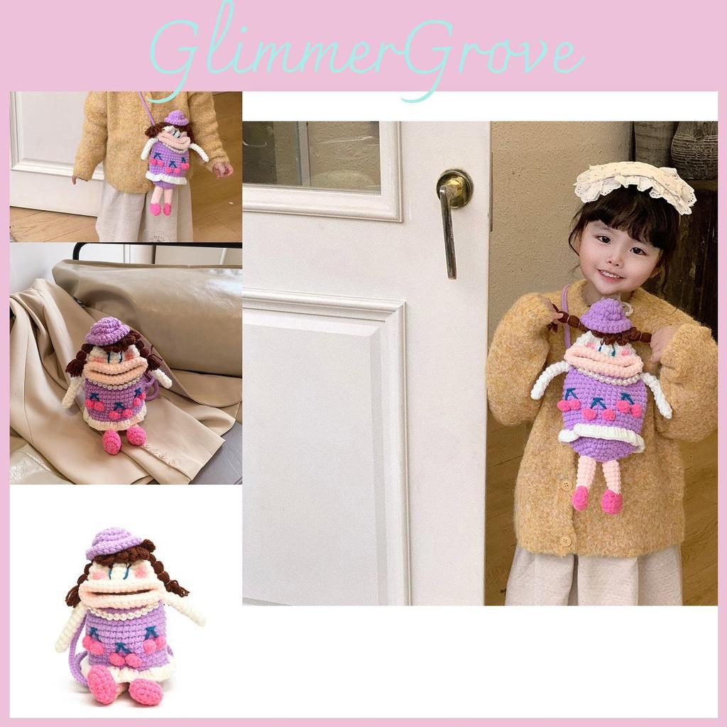 Adorable Cartoon Kids Shoulder Bag For Boys And Girls With Breathable Yarn Material