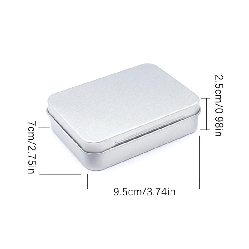 Small Cartoon Tin Box Hairpin Storage Case Rectangular Jewelry Cosmetic Organizer For Candy Pill Hinged Empty Box