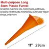 Car Long Stem Funnel Gasoline Oil Fuel Filling Tools Anti-splash Plastic Funnel Motorcycle Refueling Tools Auto Accessories YSL