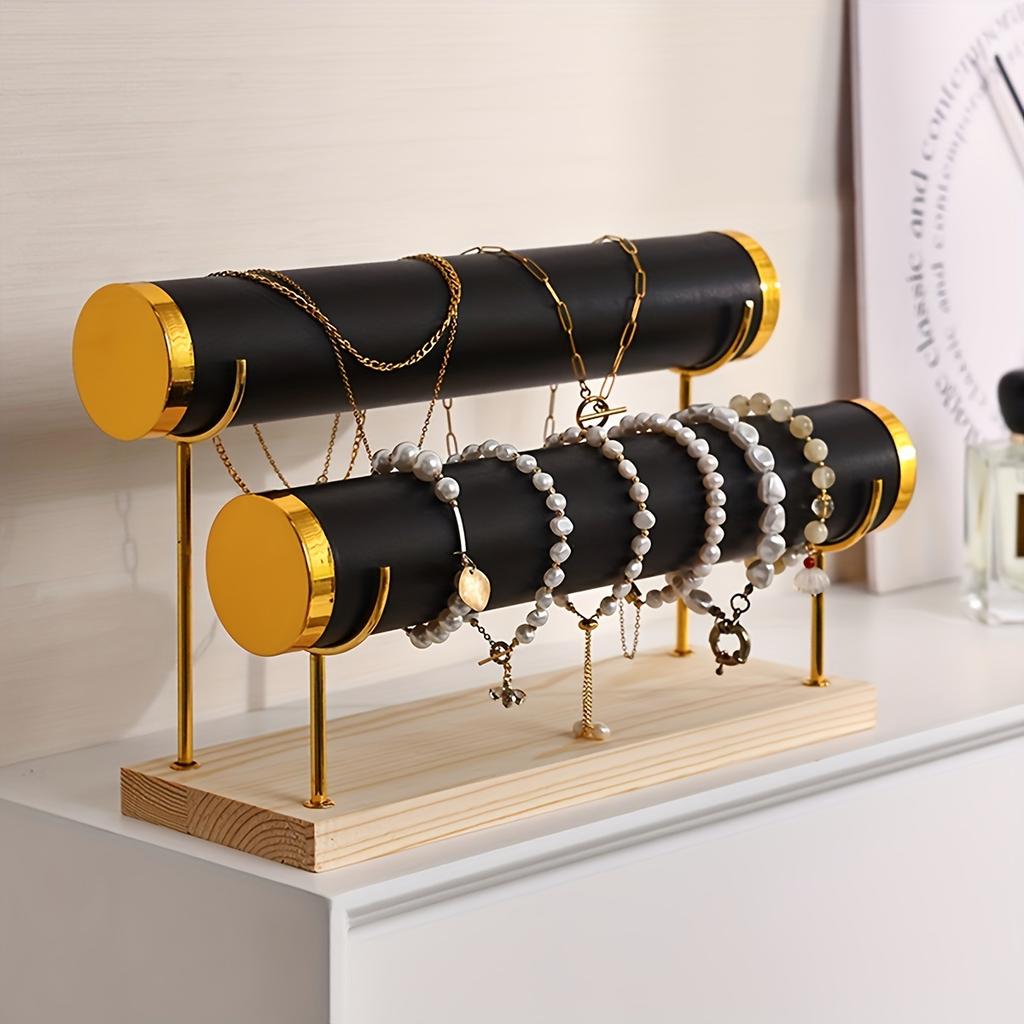 1pc Step Velvet Necklace Bracelet Foot Chain Display Stand Desktop Bedroom Dressing Table Sales Cabinet, Business Cabinet