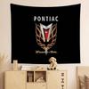 Pontiac Firebird TransAm Arazzo Anime Fiore Hippie Tappeti da Parete Decorazioni per Stanza Studente Appeso da Parete Hippie Economico