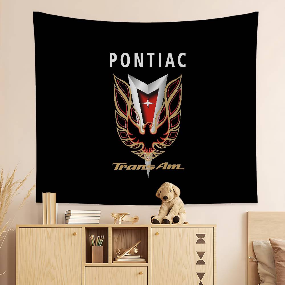 Pontiac Firebird TransAm Arazzo Anime Fiore Hippie Tappeti da Parete Decorazioni per Stanza Studente Appeso da Parete Hippie Economico