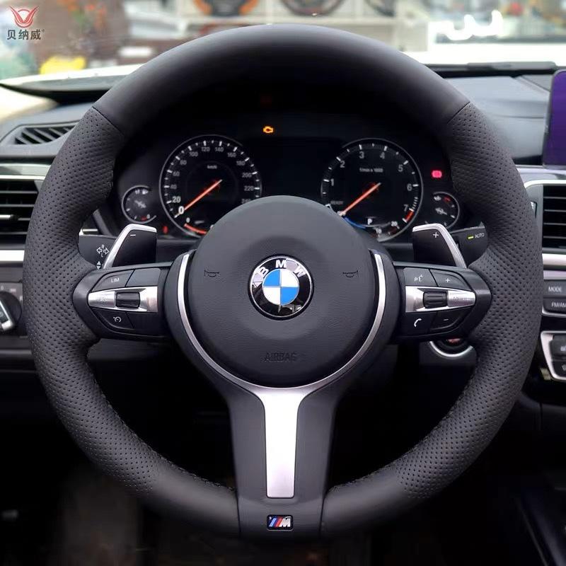 Hand-stitched  Leather Car Steering Wheel Cover For BMW M Sport F30 F31 F34 F10 F11 F07 X1 X2 X3 F25 F32 F33 F36 F48