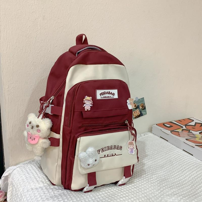 School bag female cute student to fifth and sixth grades backpack casual large-capacity make-up bag