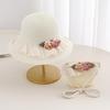 Girls' French Summer Straw Sun Hat - Wide Brim, UV Protection, Breathable Design