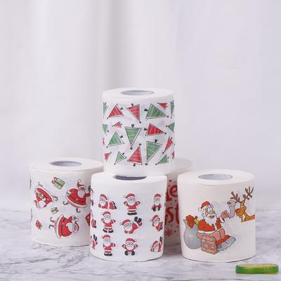 Christmas Table Napkin Home Santa Claus Bath Toilet Roll Paper Xmas Decor Tissue
