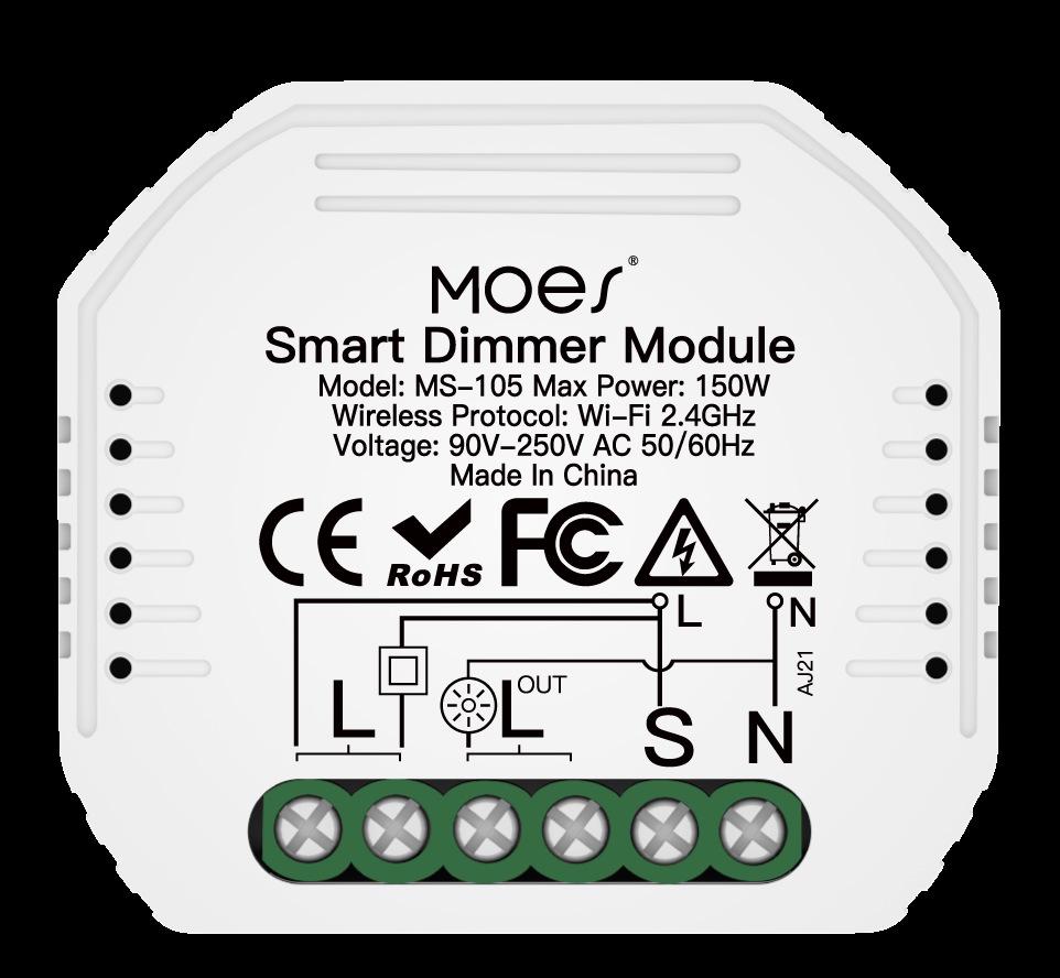 WiFi Smart Home Touch Dimmer Switch with Multi-way Dimming, App Timer, and Alexa Voice Control.