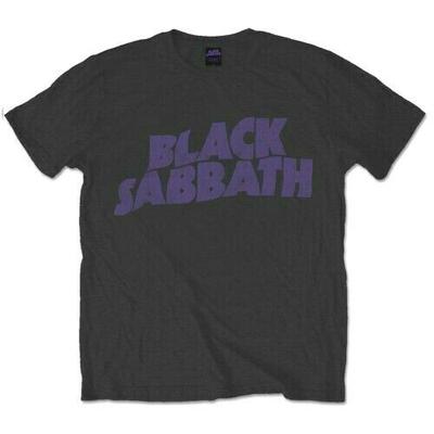 Black Sabbath Wavy Logo Black Classic Rock Metal Band Tee Ozzy Unisex T-Shirt