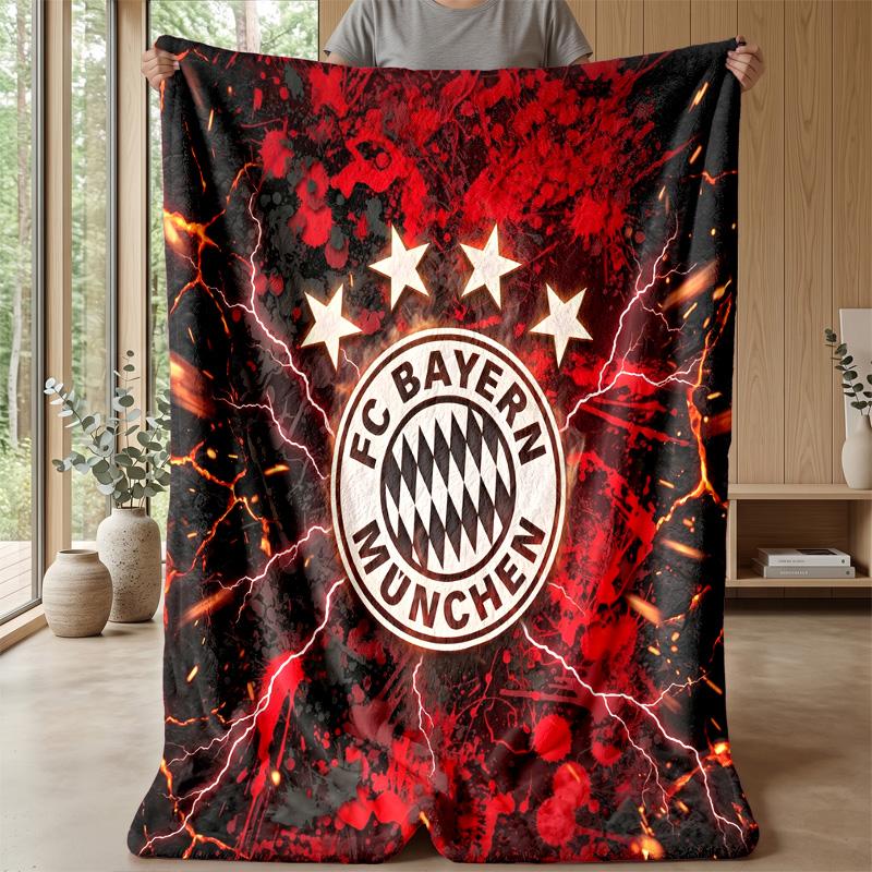 Manta Temática do Bayern de Munique Manta Macia de Flanela Manta Plush para Jogar Manta Aconchegante para Sofá Cama para Decoração de Casa