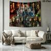 Caribean Pirates Wall Tapestry Aesthetic Wall Hanging Printed Fabric Blanket Decorative Tapestries for Bedroom Living Room Home Decor