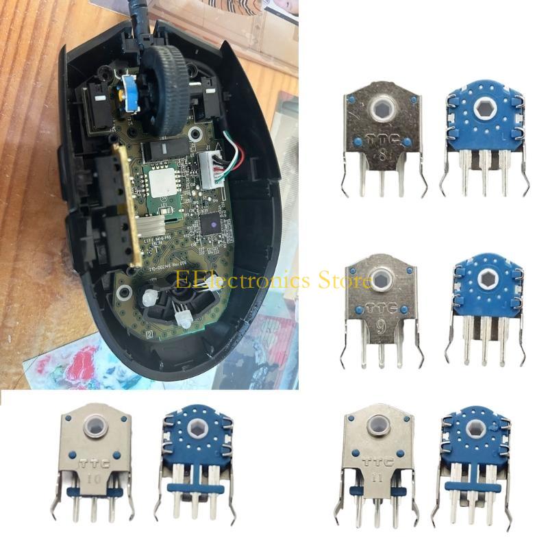 B03C 8mm 9mm 10mm 11mm Rotary Mouse Scroll Silver Wheel Encoders for PC Mouse Precise Control