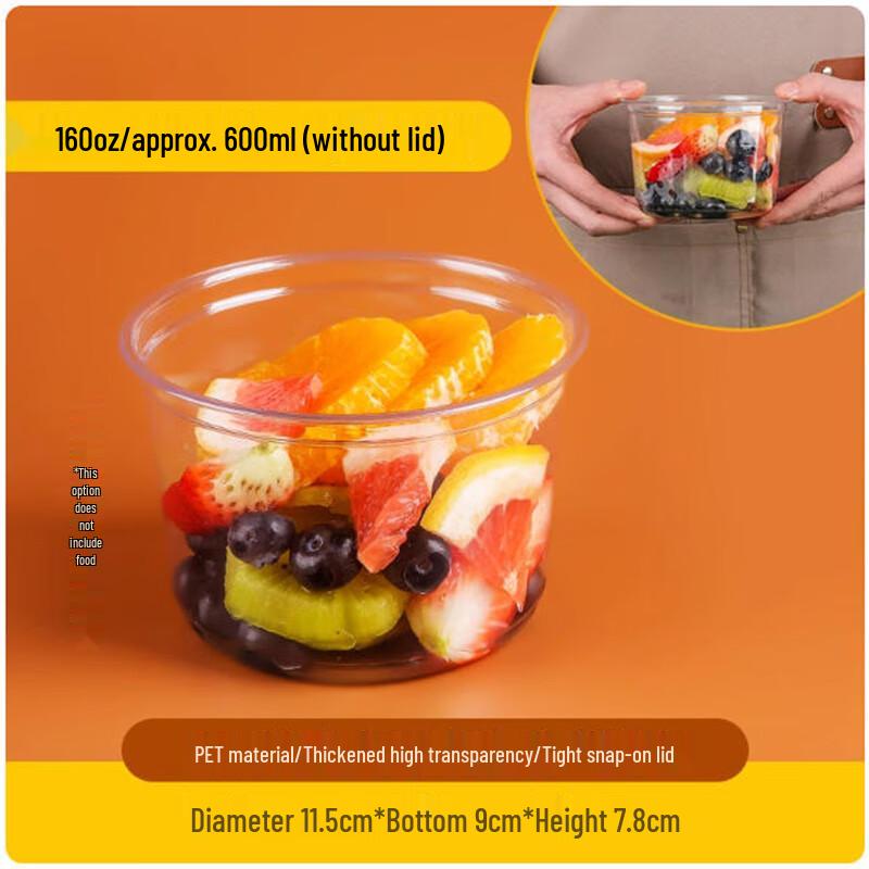 Sanbila Wide Mouth Disposable Plastic Fruit Cups