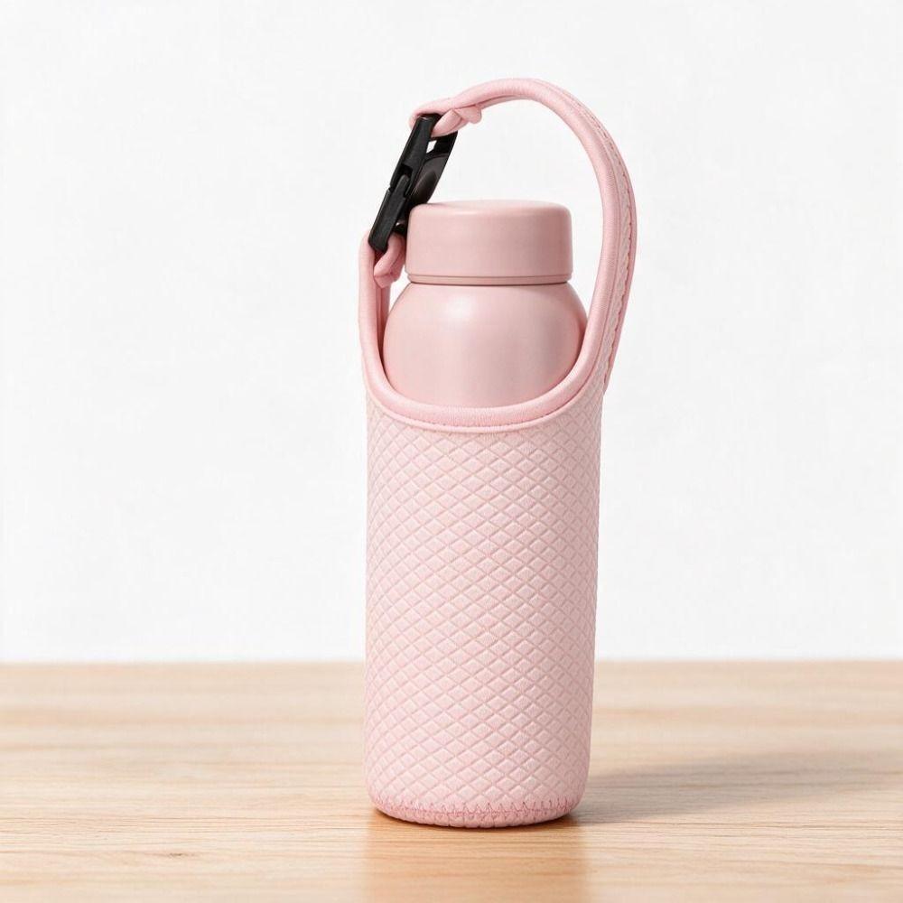 Neoprene Sport Water Bottle Cover Adjustable Shoulder Strap Vacuum Cup Sleeve Children