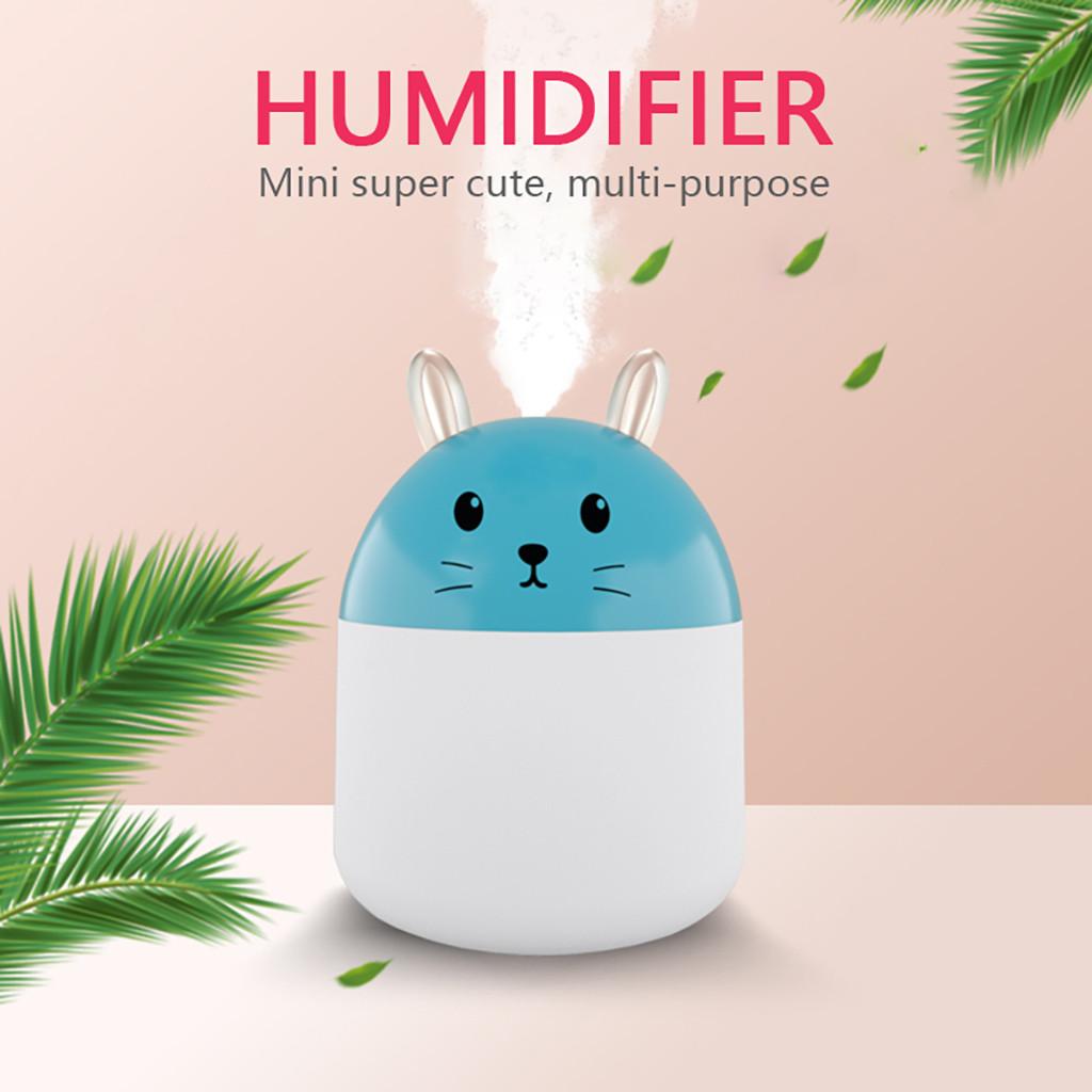 

Portable Humidifier 250ml Cool Mist Humidifier with Night Light синий