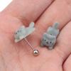 Cute Flocking Cat Earrings Adorable Kitty Stud Earrings Dainty Trendy Animal Jewelry For Women Unique Gift For Cat Lovers