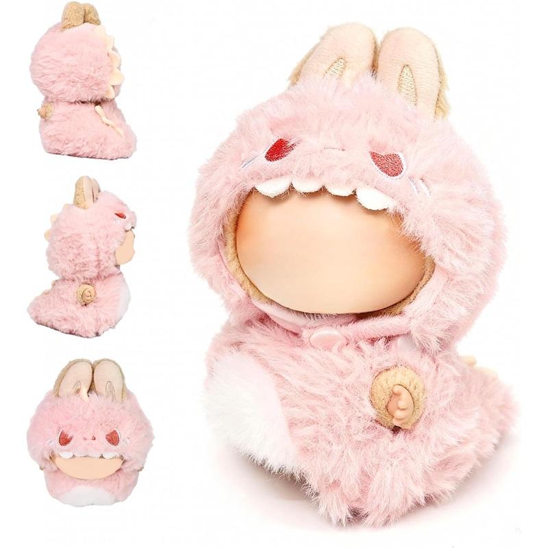 Cute Animal Clothes for 17cm Small Doll – Soft Plush Outfit Set for Doll Dress Up – Bee Costume & More (NO Doll)
