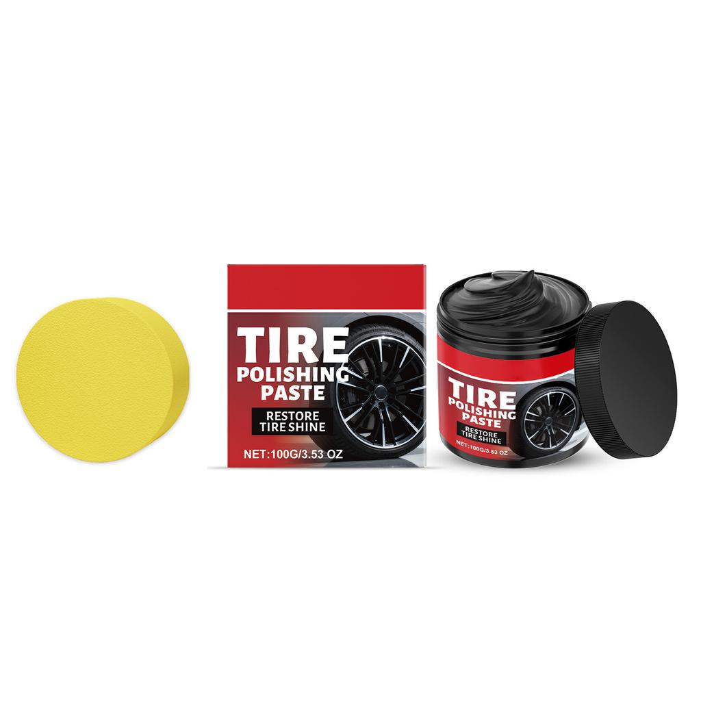 100G Wheel Rims Maintenance Tire Rims Scratch Polishing Paste Scratch Refurbishment Paste with Sponge Wheel Hub Detailing