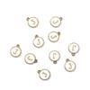 10Pcs 12x2.5mm Alphabet Double Face Charms Pendant Beads for Jewelry DIY Findings