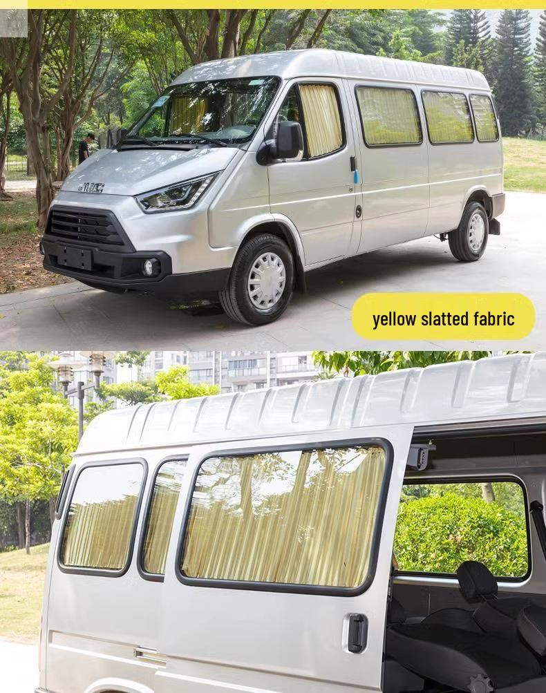 Sinotruk Pioneer V PRO Sun Visor Mid-Axis Car Curtains - Double Rail Blackout and Heat Insulation.