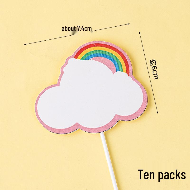 Writable Birthday Cake Decoration Bow with Blessings Card