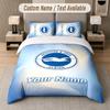 Brighton & Hove Albion Football Design Bedding Set Custom Text 1 Duvet Cover & 2 Pillow Cases