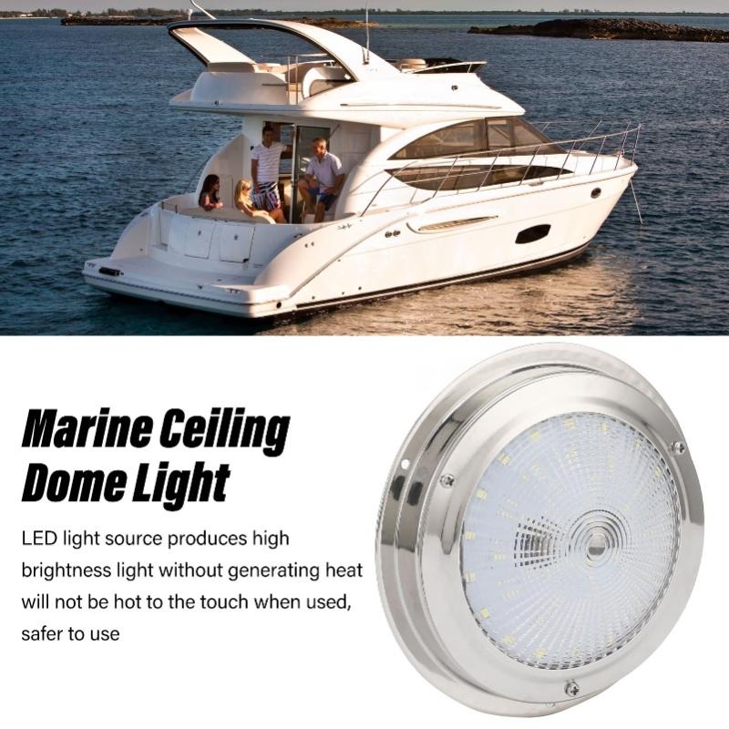 5.5in Marine Ceiling Dome Light 42LED IP65 Waterproof Interior Interior Surface Mount Light For Caravan RV Boat Yacht