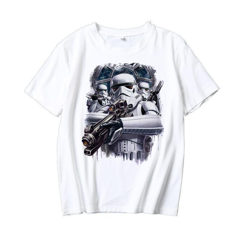 Star Wars Collaboration Series Children and Adults Shortsleeved Tshirts Trendy Roundneck Loose Summer Style