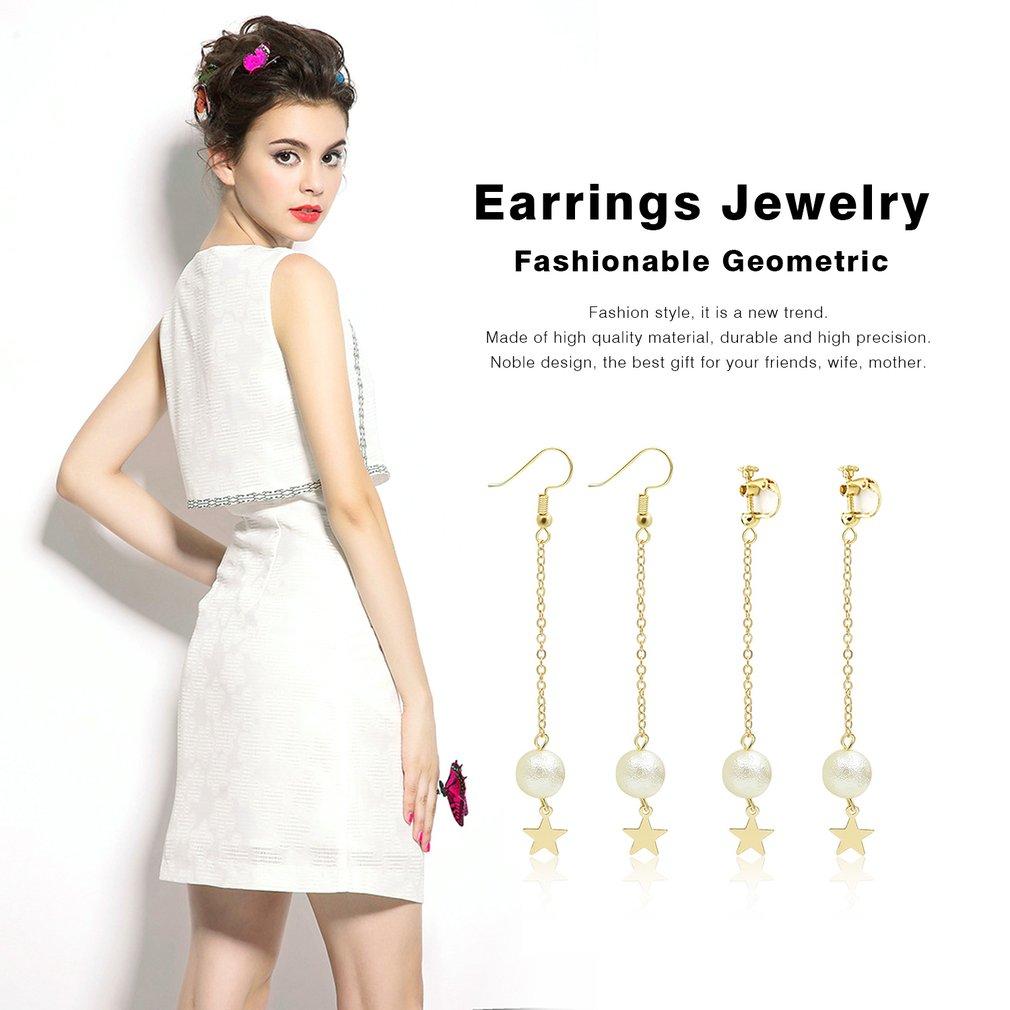 

Винтажные дизайнерские серьги-капли в форме пятиконечной звезды с бусинами, ювелирные изделия для женщин и девочек, женские серьги-капли на День святого Валентина, годовщину