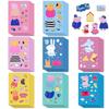 8 Pcs Peppa Pig Diy Puzzle Stickers - Cartoon Animation Related Decorative Handmade Waterproof Wall Art Birthday Gift