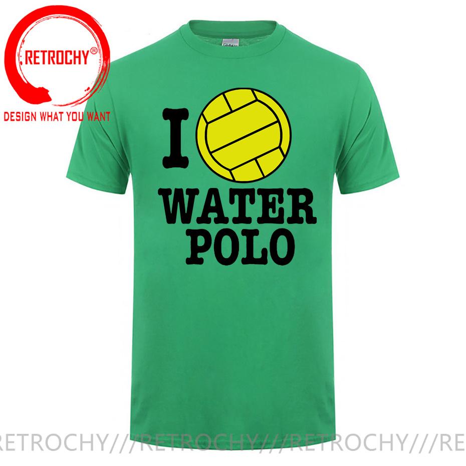 Funny Unisex T Shirts Unisex Novelty Tshirt I Love Waterpolo Cool T Shirt Unisex Cotton Tshirt Summer Brand TShirt Euro Size Tee Shirt