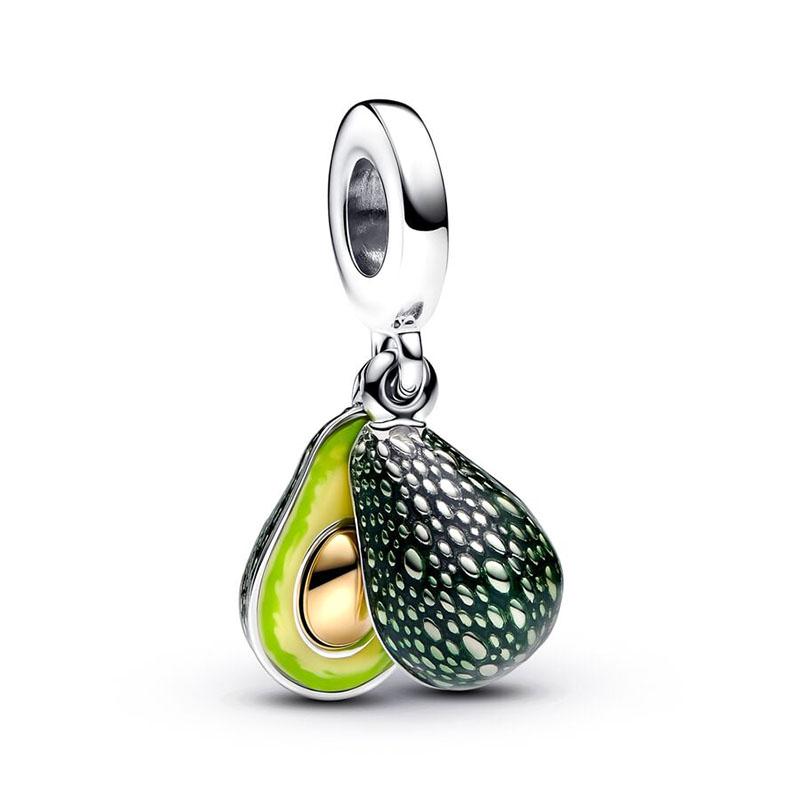925 Silver Fruit Charms Pendants Strawberry Cherry Avocado DIY Jewelry Fit Bracelets Women Birthday Gift Fine 100% Sterling Silver