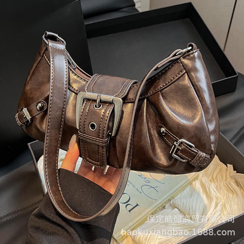 Spring and summer bags women's 2025 new super fire niche retro underarm dumpling bag casual versatile shoulder messenger bag