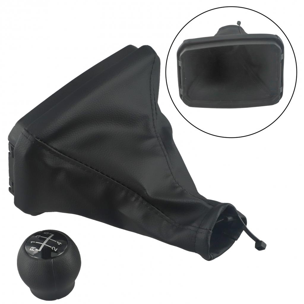 Black Color 5-speed Gear Knob Gear Gaiter Knob Gear Shift Gaiter