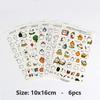 5pcs/6pcs Cute Cartoon Rabbit Animals Sticker PVC Diary Sticker Scrapbook Decoration Stationery Stickers for Cup Mobile Phone
