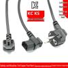 KC Korean Three-Pin Angled C5 Power Cord for Korean Standard Printer/Computer.