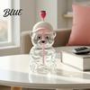 Reusable Boba Tea Cup 600ML Bear Glass Tumbler with Lid & Straw 20oz Borosilicate Drinking for Iced Coffee Tea Milk Gift Women Girls