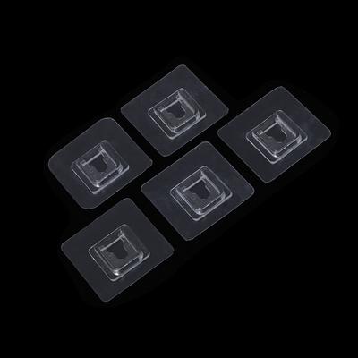 1/2/5Pcs Bathroom Shelf Sticker Waterproof Kitchen Sticking Wall Hook Hanger Transparent Traceless Strong Adhesive Hook Home