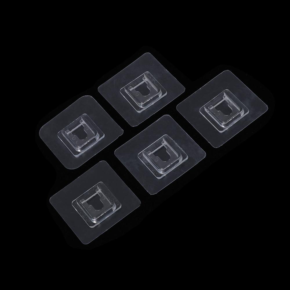 1/2/5Pcs Bathroom Shelf Sticker Waterproof Kitchen Sticking Wall Hook Hanger Transparent Traceless Strong Adhesive Hook Home