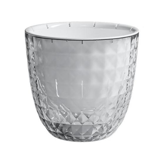 Yousheng Self Watering Flowerpot Visible Double Layer Planter with Wick Rope Self Watering Plant Pot for Indoor Plants Orchids Herbs