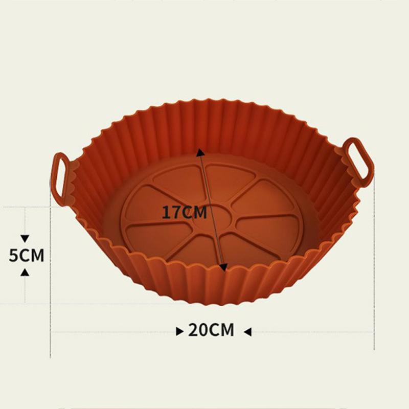 Air Fryer Silicone Liners Pot Cooking Gadgets Reusable Baking Tray Non-stick Pizza Pan Oven Kitchen Household Accessories TMZ