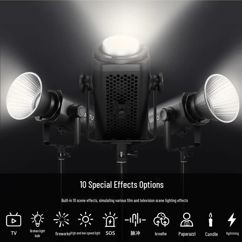 MiaoTu CL200B 200W Bi-color LED Studio Light with 95cm Octagonal Softbox Kit