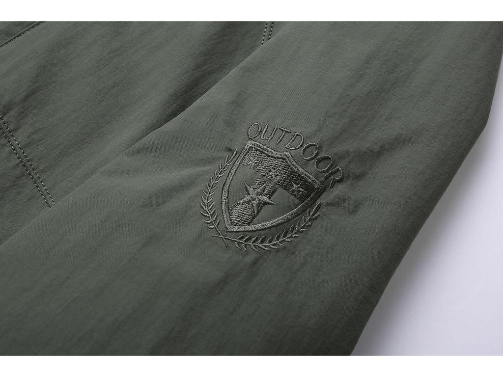 Męska kurtka wiatrówka o średniej długości - Wiosna/Jesień, Lekka, Casualowa outdoorowa, Wielokieszeniowa, Duże rozmiary