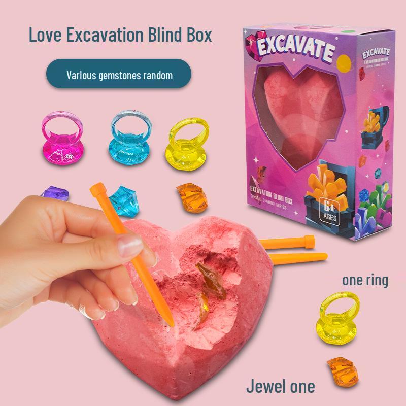 Children's DIY Archaeological Dig Kit: Mermaid, Dinosaur Fossils & Gemstones