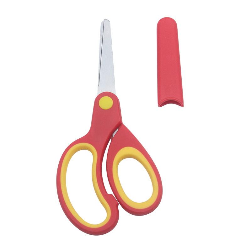 Left-Handed Scissors Student Stainless Steel Colorful Cute Scissors Children'S Small Scissors Simple Safety Office Scissors