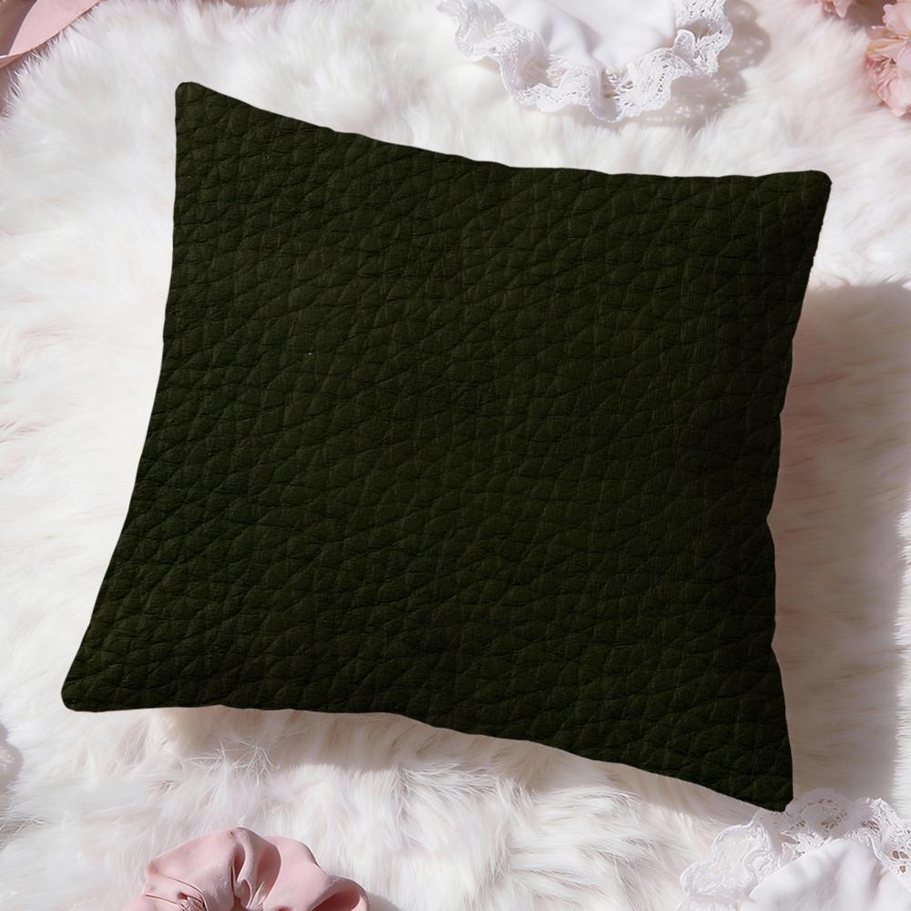Leather Texture Cushion Cover Premium Comfort Reversible Pillow Cove Two in One Design for Any Room Car Interior