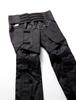 ROUGH&ROAD Motorcycle Pants Easy Wrap Over Pants Black BM (38-44inch/Height