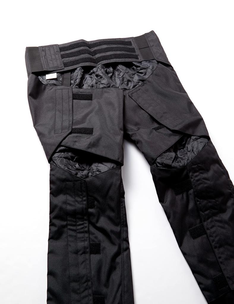 ROUGH&ROAD Motorcycle Pants Easy Wrap Over Pants Black BM (38-44inch/Height