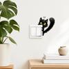 Luminous Light Switch Decals, Glow in The Dark Cute Cat Switch Sticker, Cartoon Animal PVC Wall Art Mural for for Bedroom Living Room