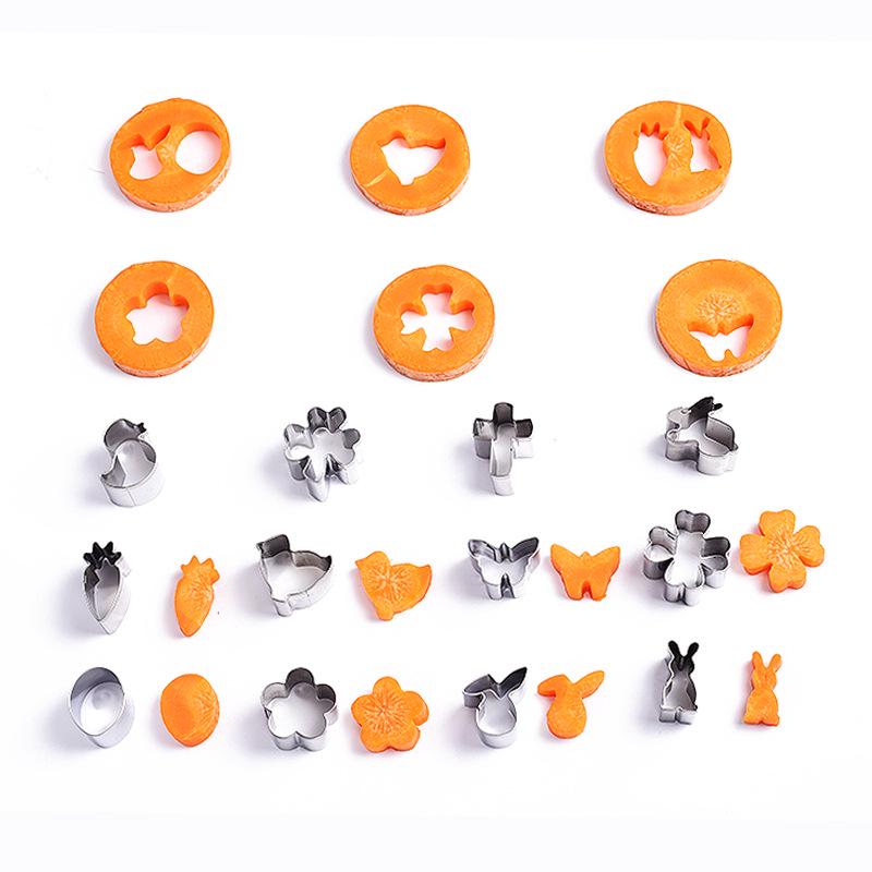Stainless Steel Easter Cookie Cutters Set - Rabbit, Egg, Shamrock Shapes
