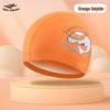 Kids' Cartoon Swim Cap with Waterproof Ear Protection & High Elasticity - Comfortable PU Cap for Boys & Girls, Customizable Logo Available.